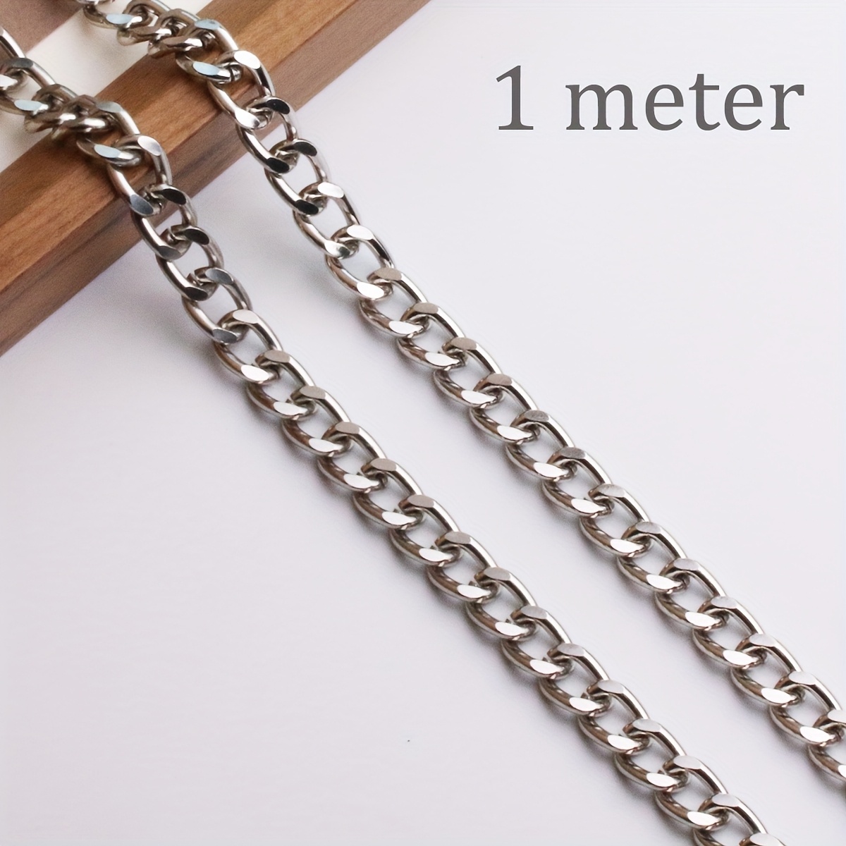 TEMU Chaîne de meulage en aluminium métallique de 10 mm, pour bagages, vêtements, spécifications de taille, couleurs complètes, fabrication de