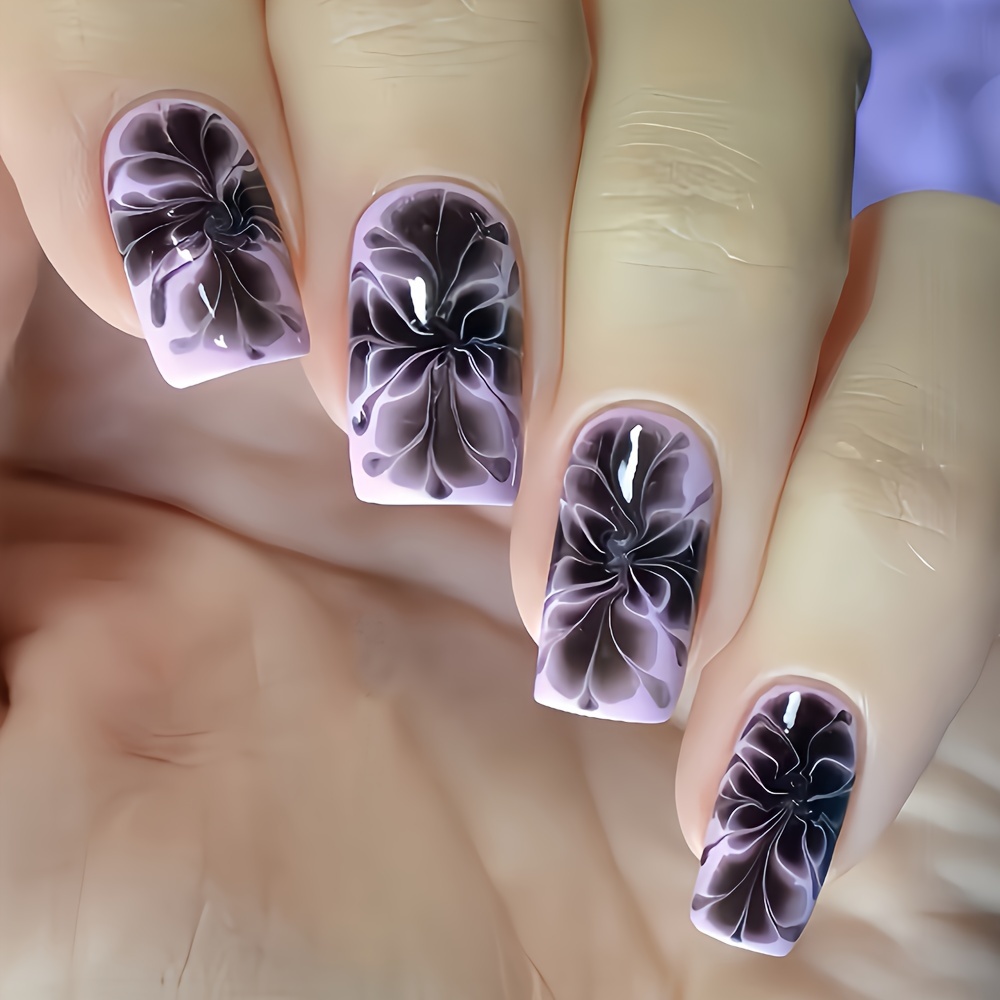 

24pcs & Purple , , Length, , Removable Fake Set & File, & , Art For Women &