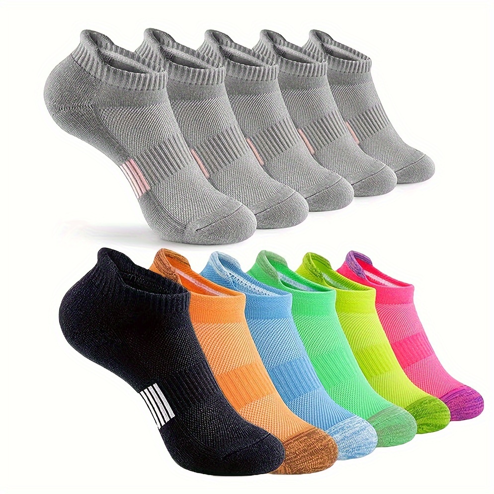 

5 Pairs Thin Non-slip Ankle Socks, Comfy & Breathable Short Socks, Women's Stockings & Hosiery