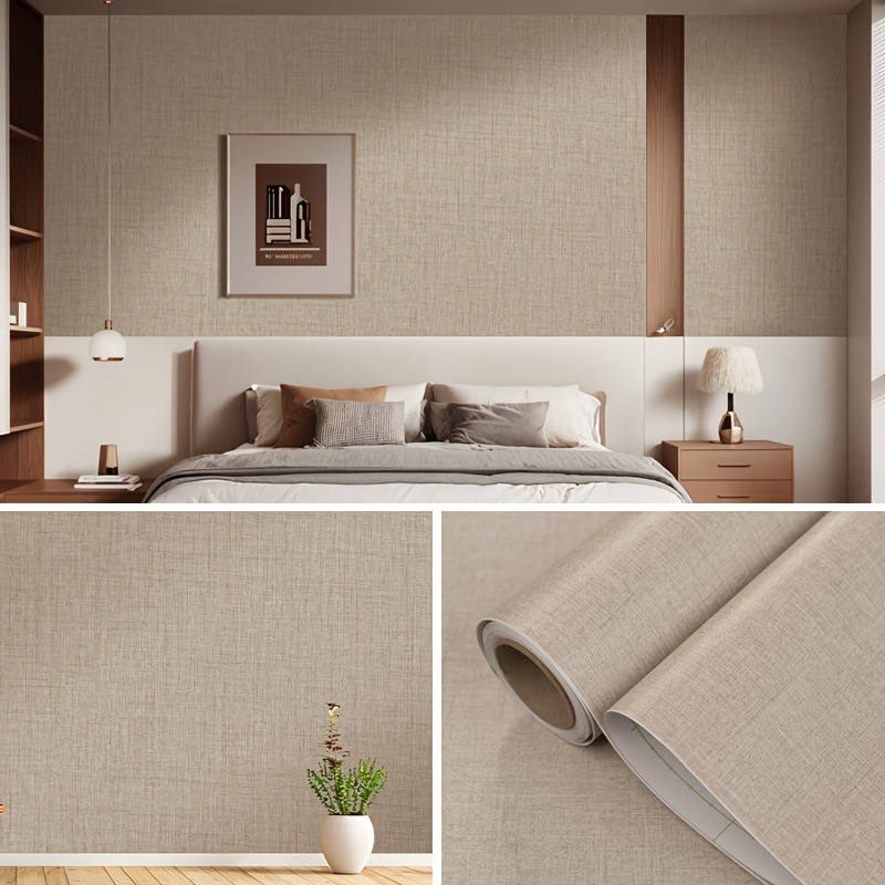 TEMU 1 Roll Self-adhesive Removable Waterproof Thickened 3d Textured Wallpaper - Japanese-style Fabric, Luxury Panels Suitable For Living Room,