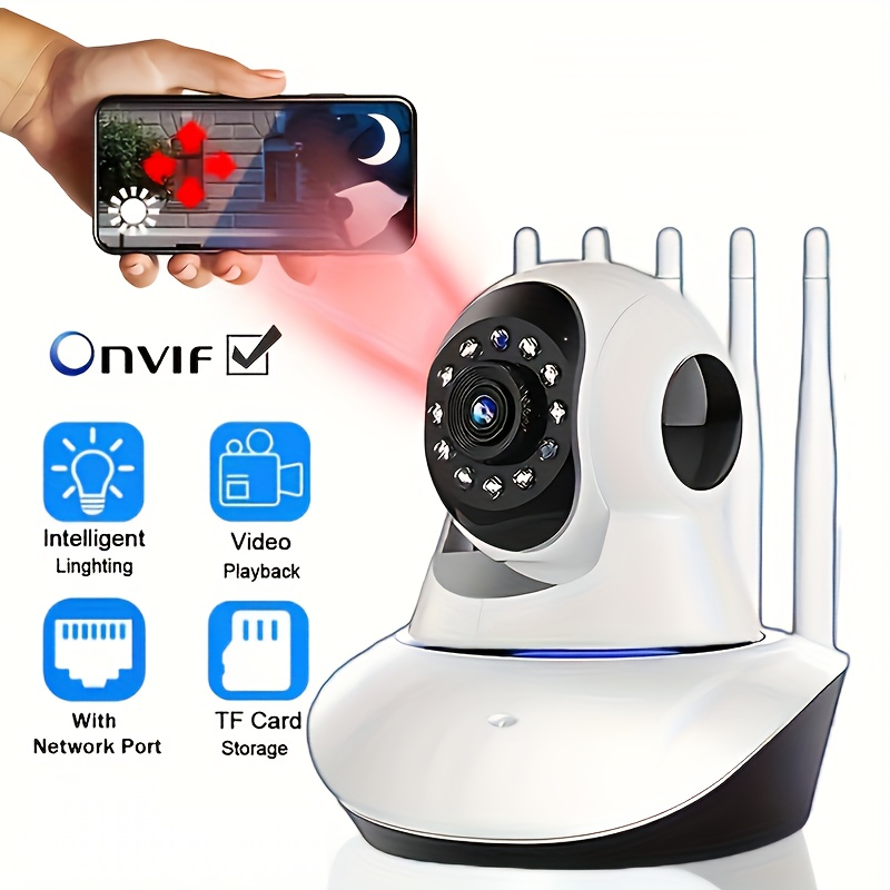 Acheter Caméra WIFI pour maison intelligente, Surveillance sans fil IP,  Audio bidirectionnel, vidéosurveillance pour animaux de compagnie, moniteur  pour bébé, caméra intérieure de sécurité