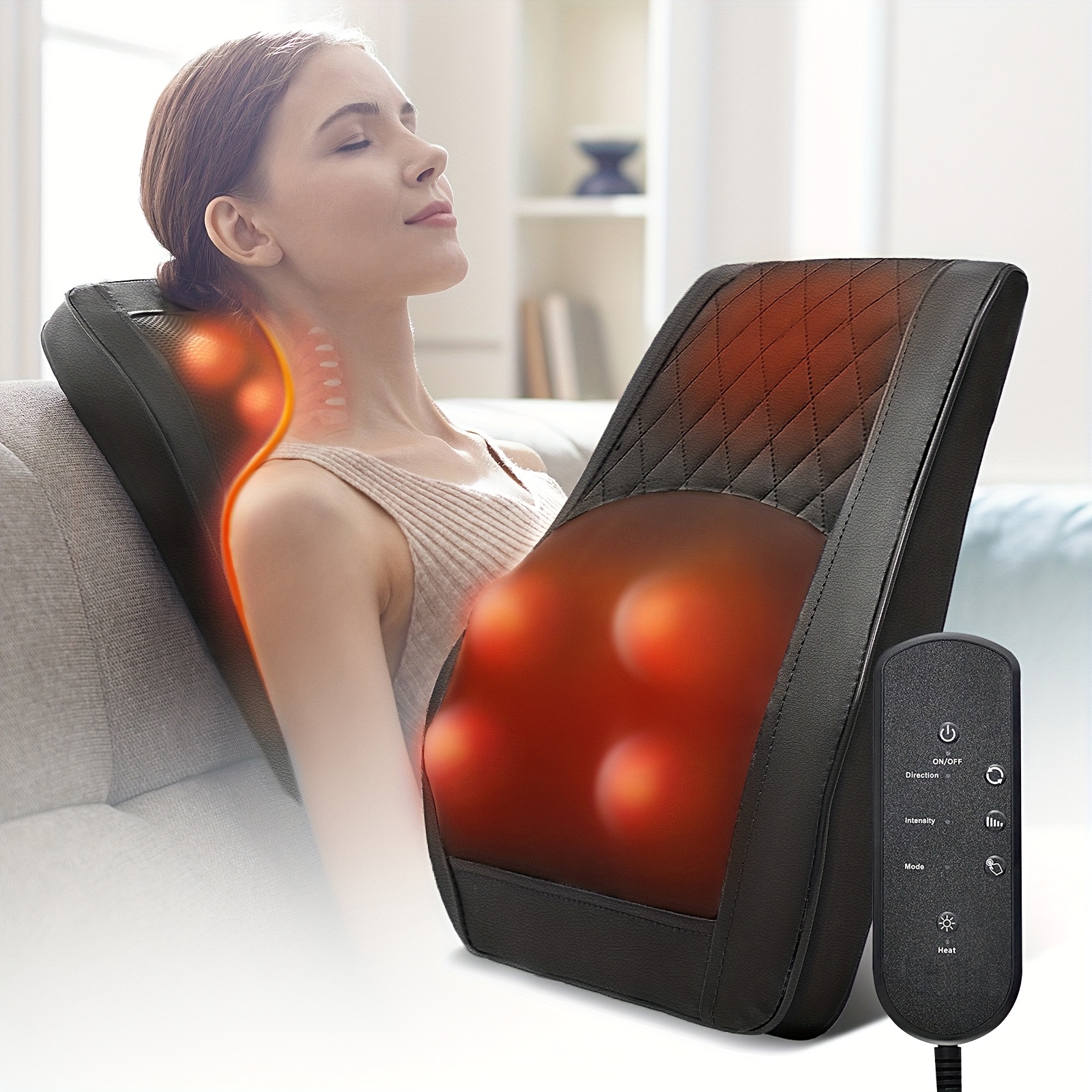   with heating function for neck and shoulder massage featuring pressing rolling and vibrating functions suitable for traps legs and body a perfect gift for men and women ideal for home office and travel use mothers day gifts