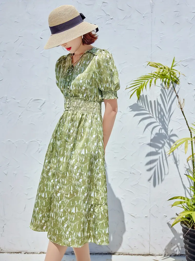 womens petite friendly olive green floral print dress smock - Temu Bahrain womens petite friendly olive green floral print dress smock - Temu Bahrain