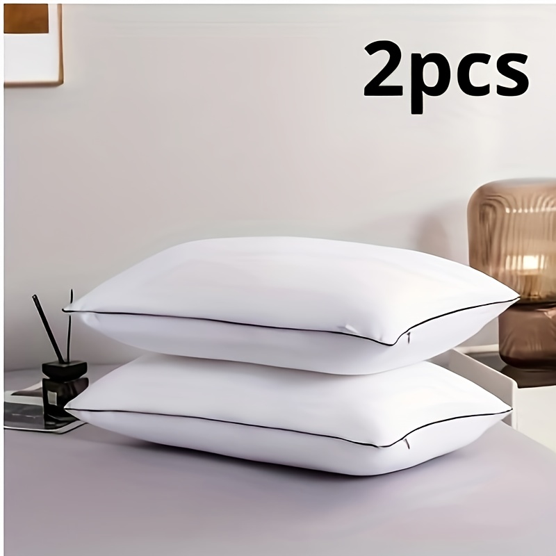 Luxury Cooling Bed Pillows 2pcs | Premium Down Alternative Filling | Hypoallergenic, Breathable Polyester Cover | | Classic White Zipper Closure | Machine Washable | Hotel Quality For Home And Travel
