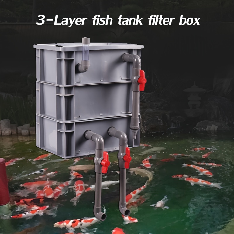 

3-layer Fish Tank Filter Box, Three-in-one Filter Box, Diy Upper Filter Box For Water Circulation Filtration System