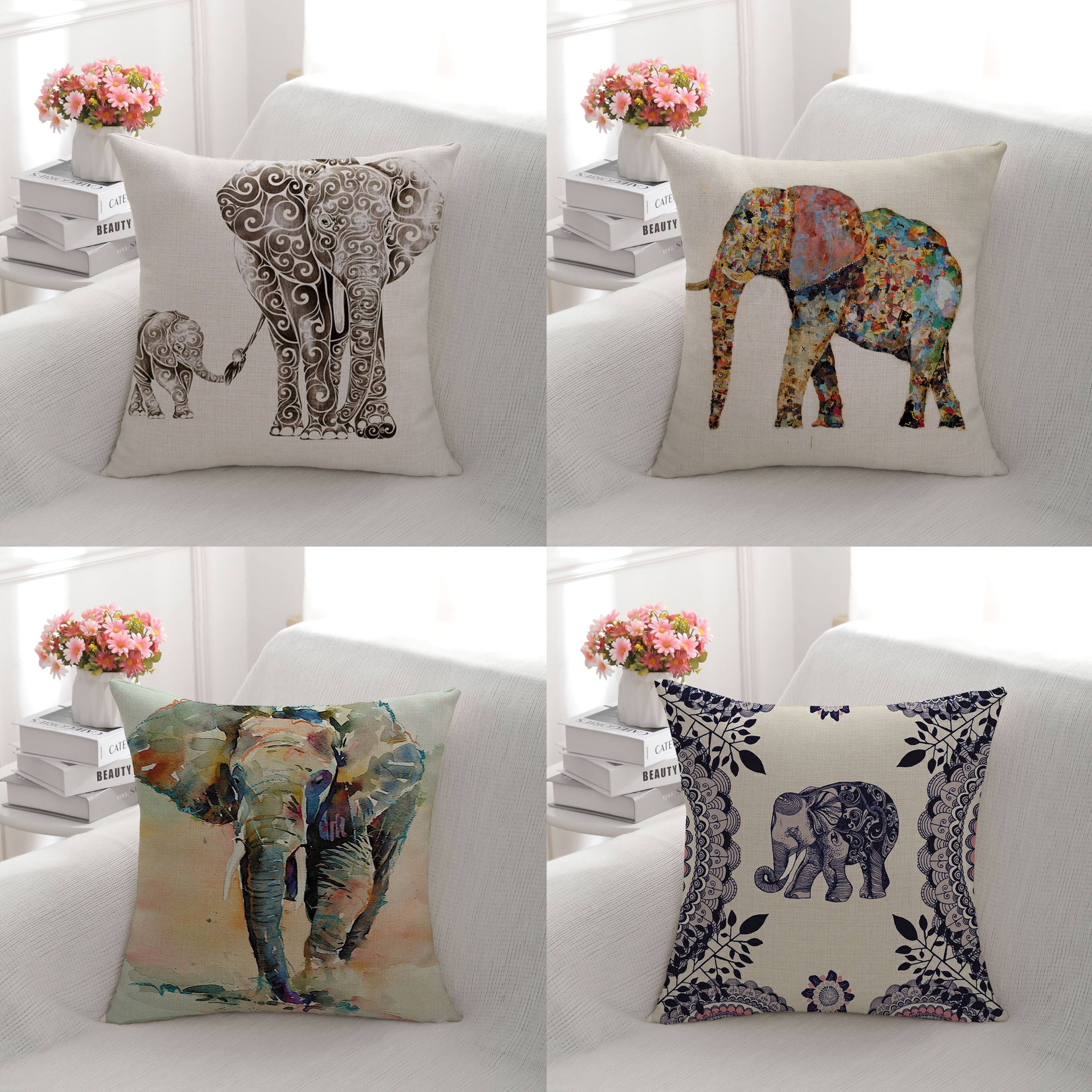 Elephant print throw pillows best sale