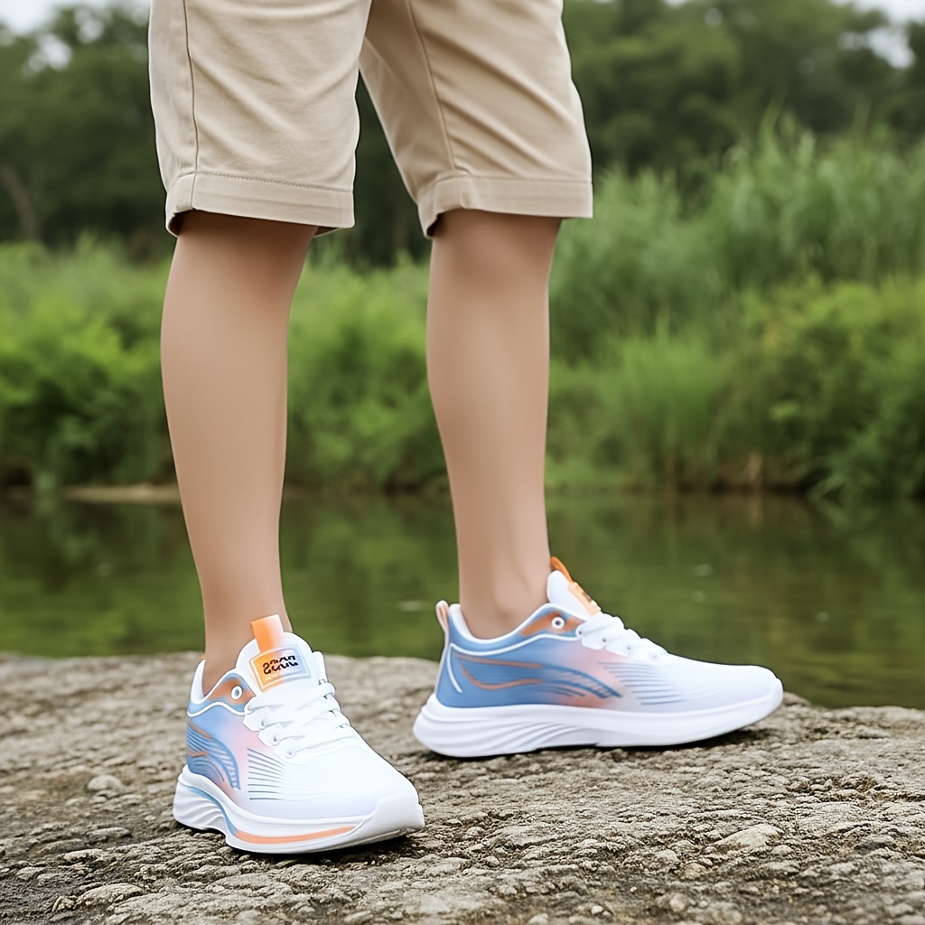 Men's & Women's (Unisex) Lightweight Low-Top Sneakers - Breathable Mesh Running Shoes with EVA Shock-Absorbing Sole, Anti-Slip Wide Toe Box - Plus Size Sneakers Suitable for Training,, Tennis, Walking - Spring/Autumn Casual Wear