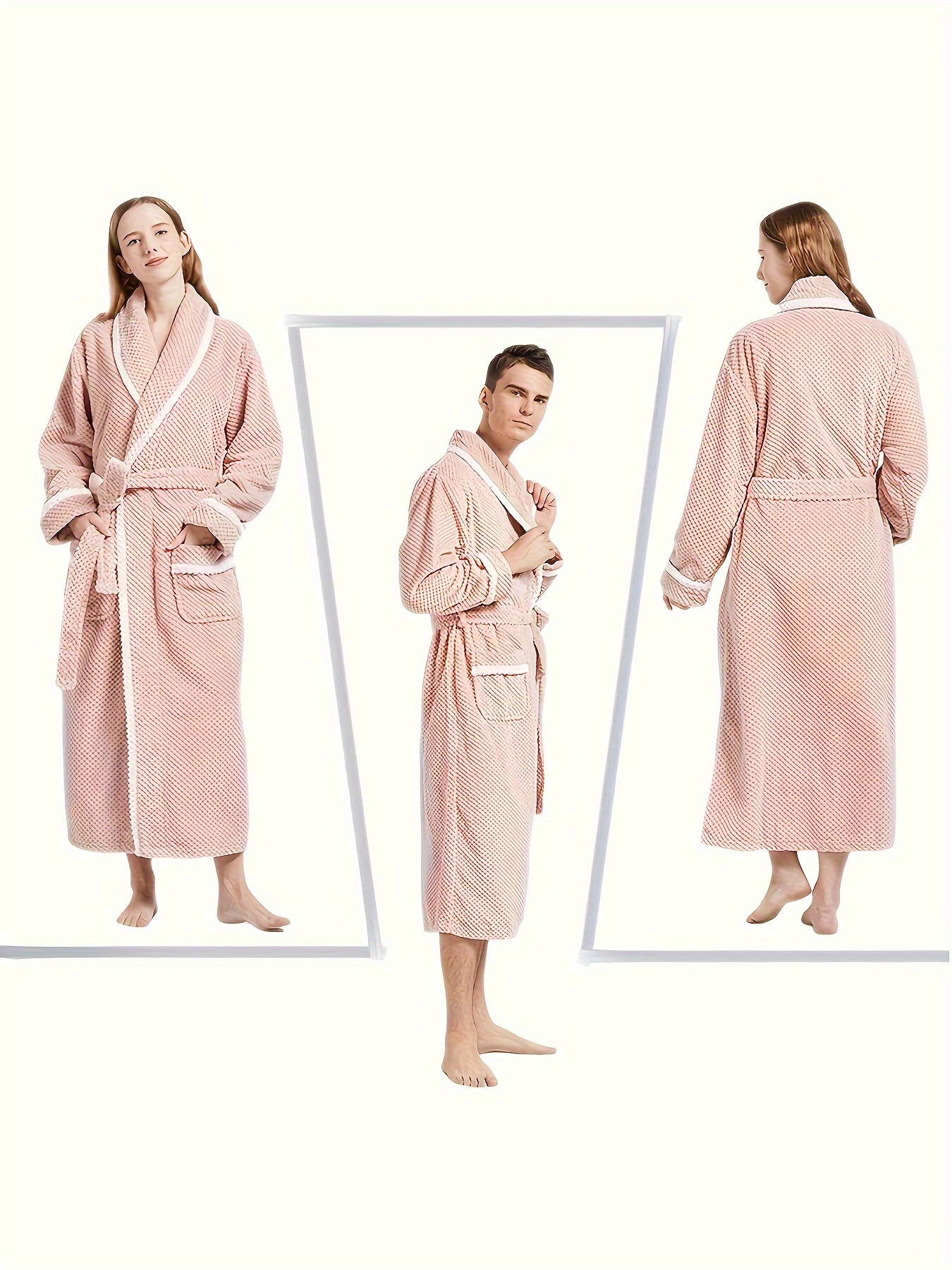 Ropa Batas De Franela Batas Franela Unisex Batas Versátiles