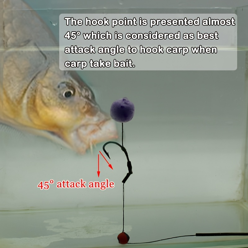 6pcs carp fishing line ready tied carp hair rigs Temu United