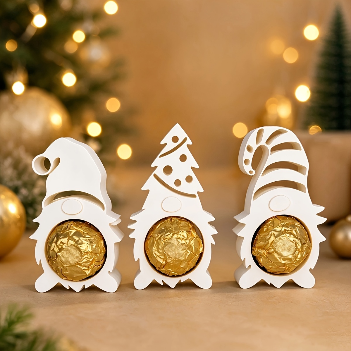 Image of 3pcs Christmas Elf Storage Trays | Festive Desktop Decor And Small Storage Holder. Cute Christmas Ornament And Ideal Holiday Gift, Non-food Contact