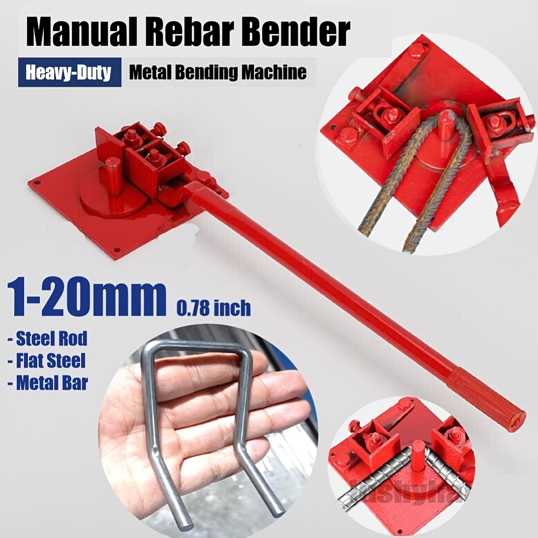 TEMU Power Metalworking Tool Accessories. Metal Bending Machine Manual, Bender, Pipe Steel, Metal Rod Bending, And Cutting Tools. For Construction
