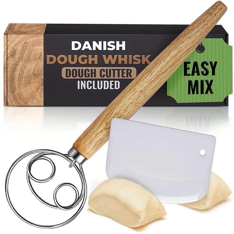 

Stainless Steel Baking Set - Multifunctional Dough Scraper & Whisk, Kitchen And Restaurant Use