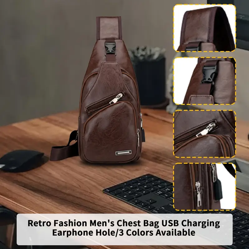 chest bag mens womens mini crossbody shoulder bag sling bag for men women shoulder backpack waist bag multi functional storage bag lightweight comfortable for daily use travel casual details 11