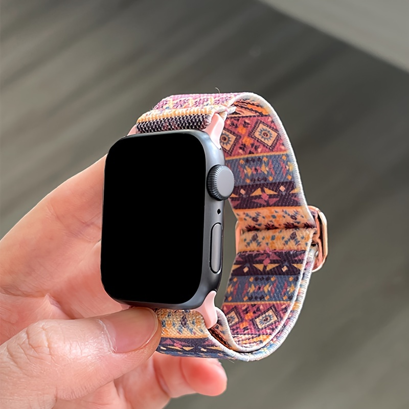 

Breathable Nylon Patterned Replacement Bands For Iwatch Series - Fits Ultra/se/9/8/7/6/5/4/3/2/1, 38/40/41mm & 42/44/45/49mm