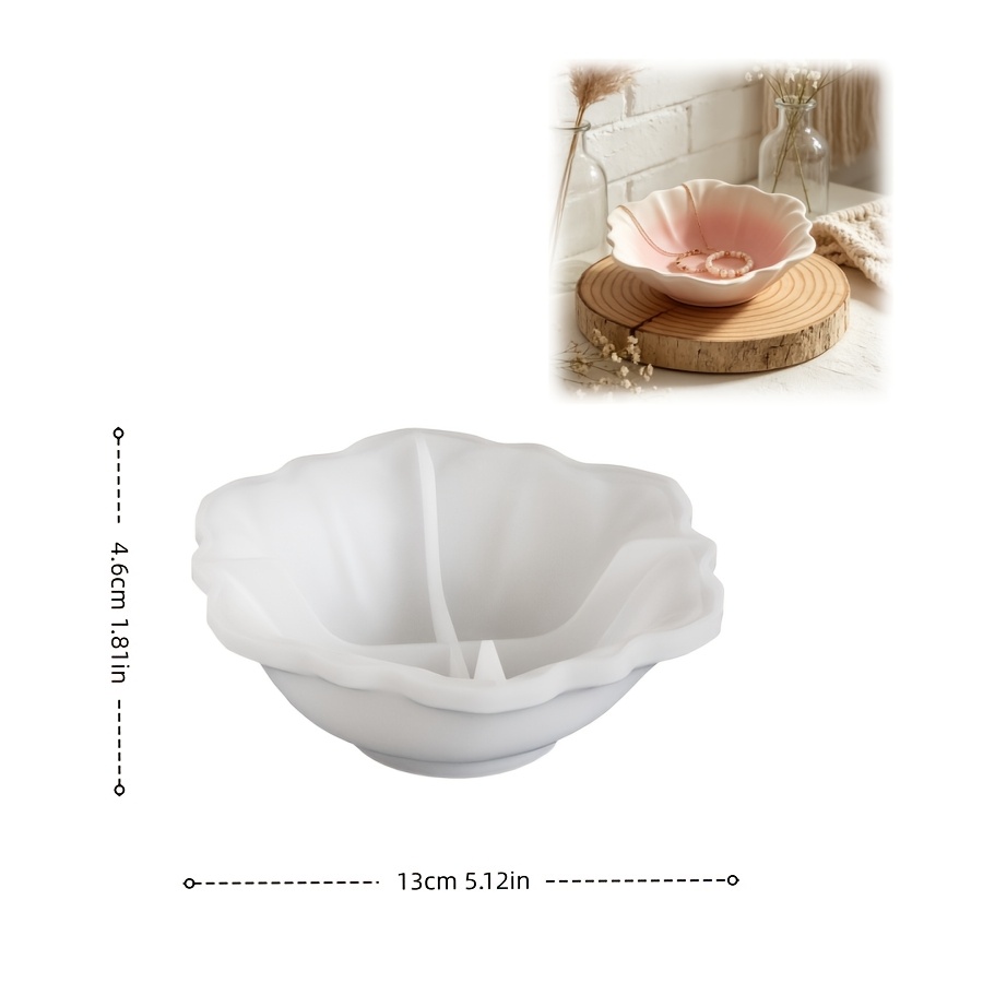 Diy Clay Mold, Petal Jewelry Tray, Silicone Mold, Drip Resin, Silicone, Gypsum Cement Mold Reused, Easy To Demold, Holiday And Birthday Gifts.silicone Mold For Casting