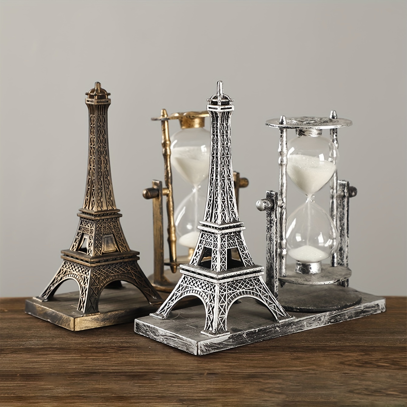 

Eiffel Tower Design Hourglass Sand Timer - Vintage Retro Style Desk Ornament, Ideal Gift For Office, Bar Cabinet, And Dining Decor, No Electricity Required (1 Piece)