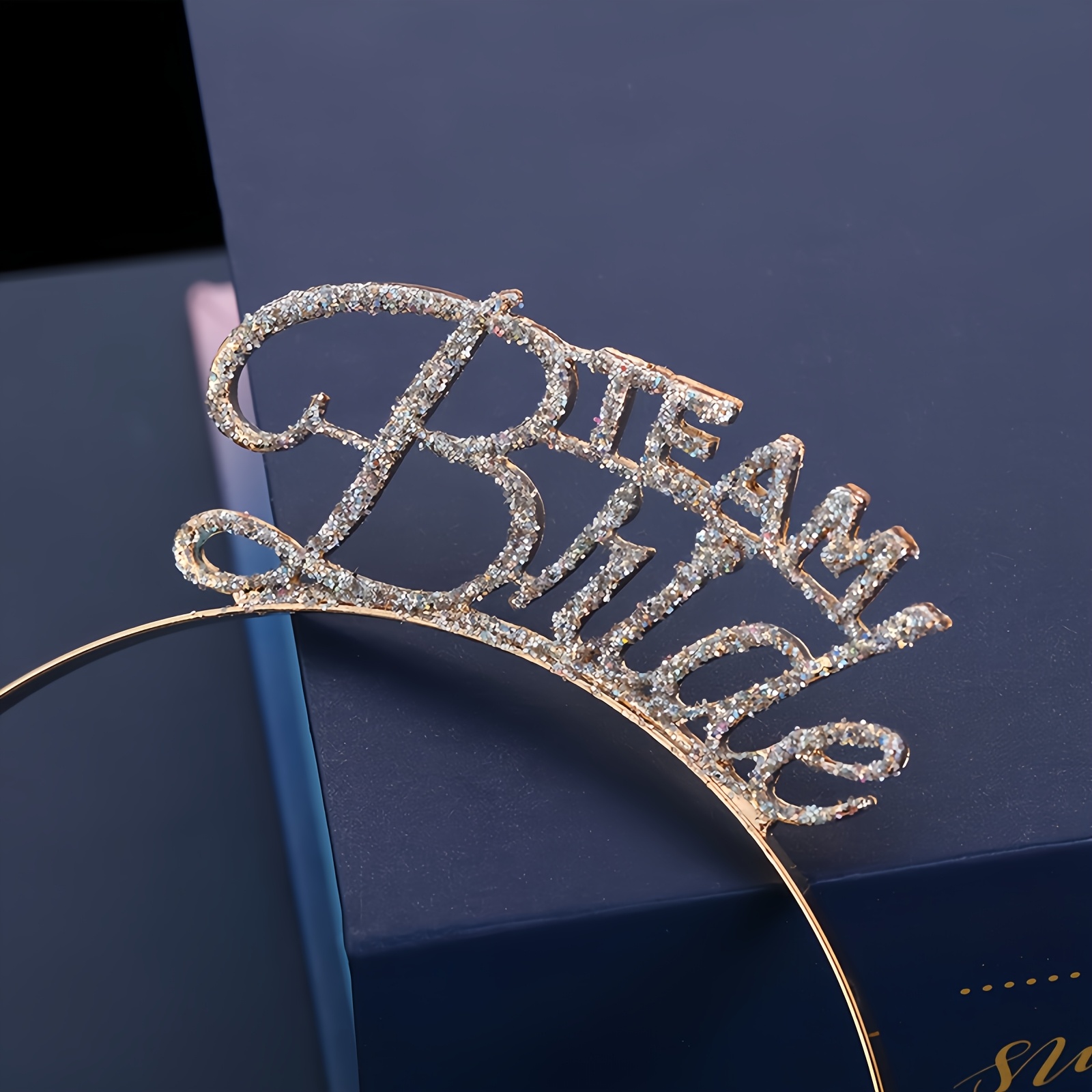 Creative Rhinestone Letter Headpiece for Birthdays and Weddings