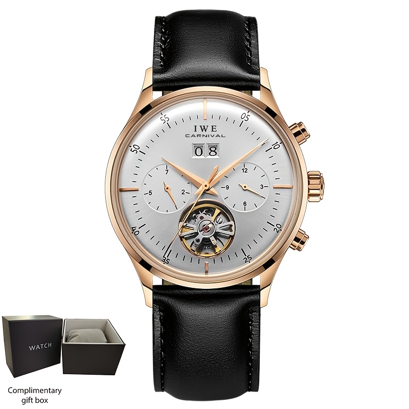 [i&w Carnival] Luxury Brand Men's Mechanical Watch, Automatic Ultra-thin Fashion , Holiday Gift