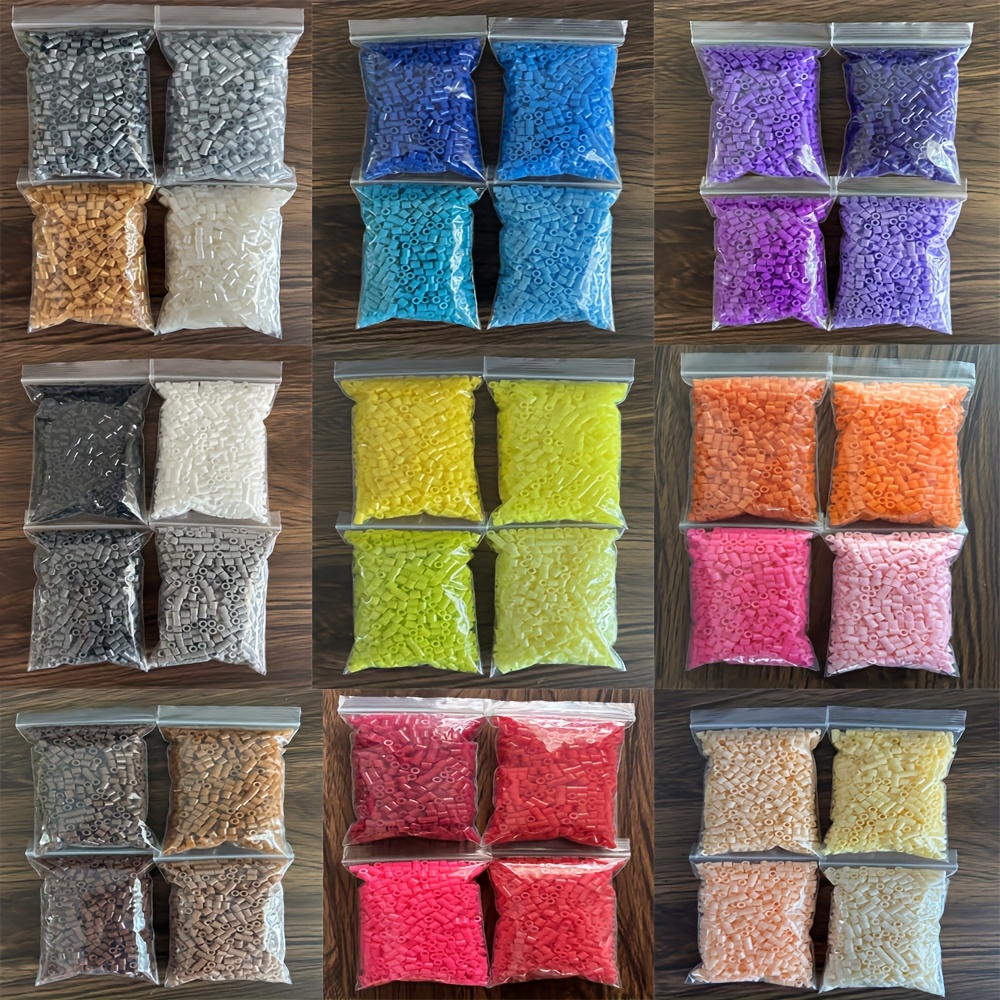 TEMU 4 Bag 2000pcs 5mm Fuse Beads Large Hole Beads For Diy Handmade Jewelry Making Supplies - Melting Beads Beads For Creative Crafting - Jewelry Designers