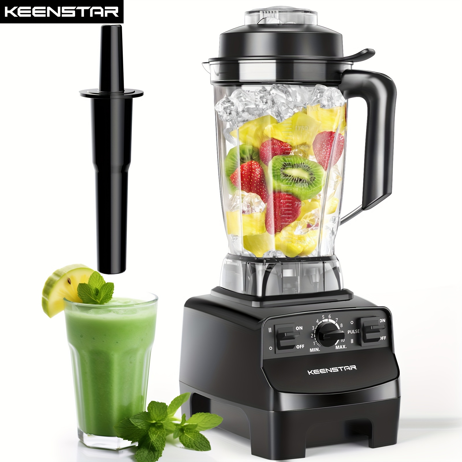 

Blenders For Kitchen, Professional 1450w Countertop Blender For Crush Ice, 68oz Blender For Smoothies, 10 Speed Control, Bpa-free Container, 8 Titanium Stainless Steel Blade For Fruit, Veggies