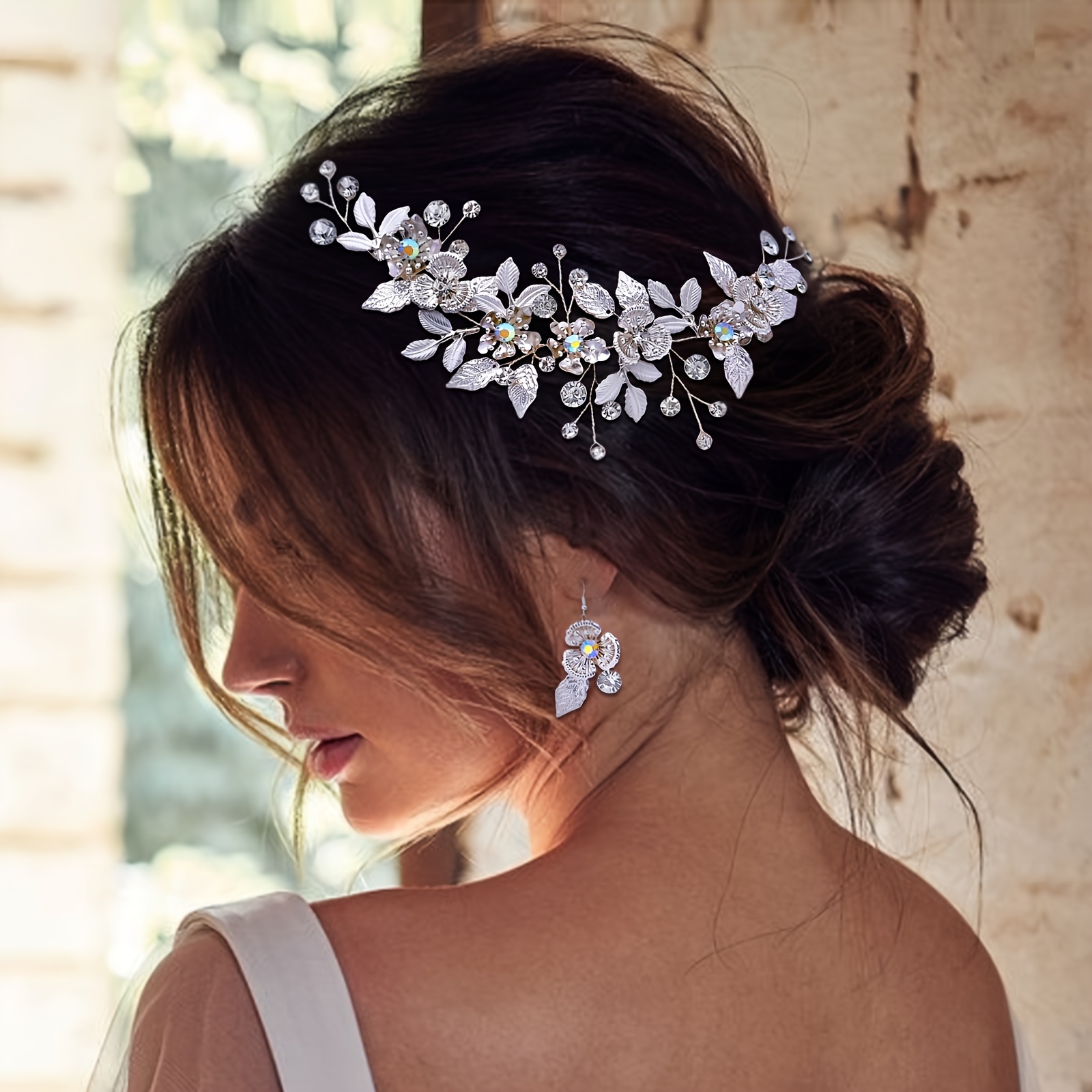 bridal hair piece sold on Temu United States display picture 1