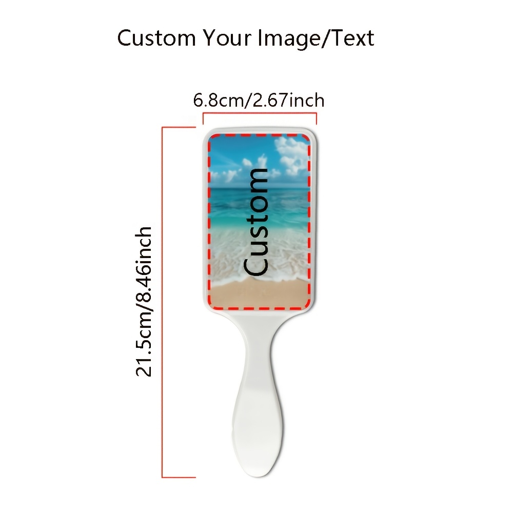 TEMU massaggiante con cuscino d'aria personalizzato con per capelli lisci, con stampa su un per foto, testi e creativi, come regalo per Natale, San o