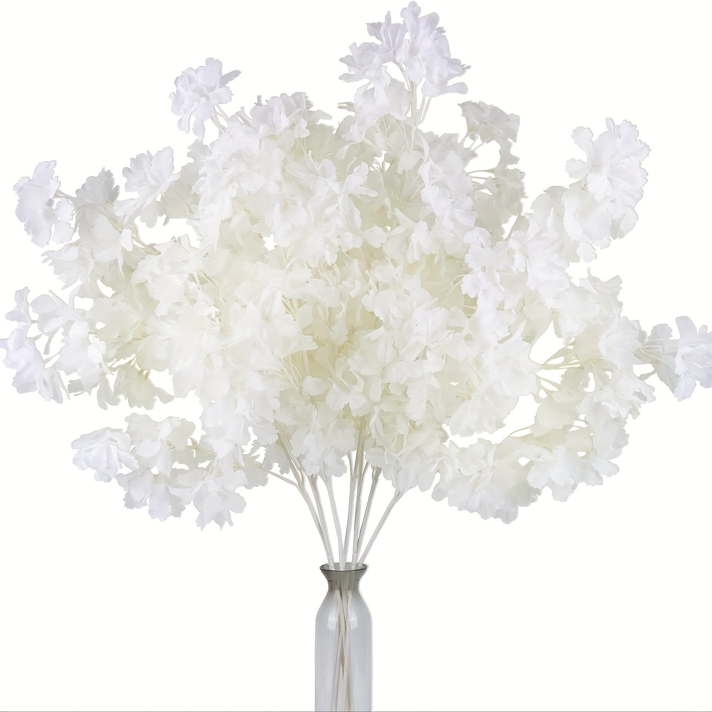 

5pcs Amazing Artificial Cherry Branch Decoration, 33 Inch (approximately 85 Cm) High Floor Vase Used For Wedding Home Decoration, White Flowers In Of Decoration, White