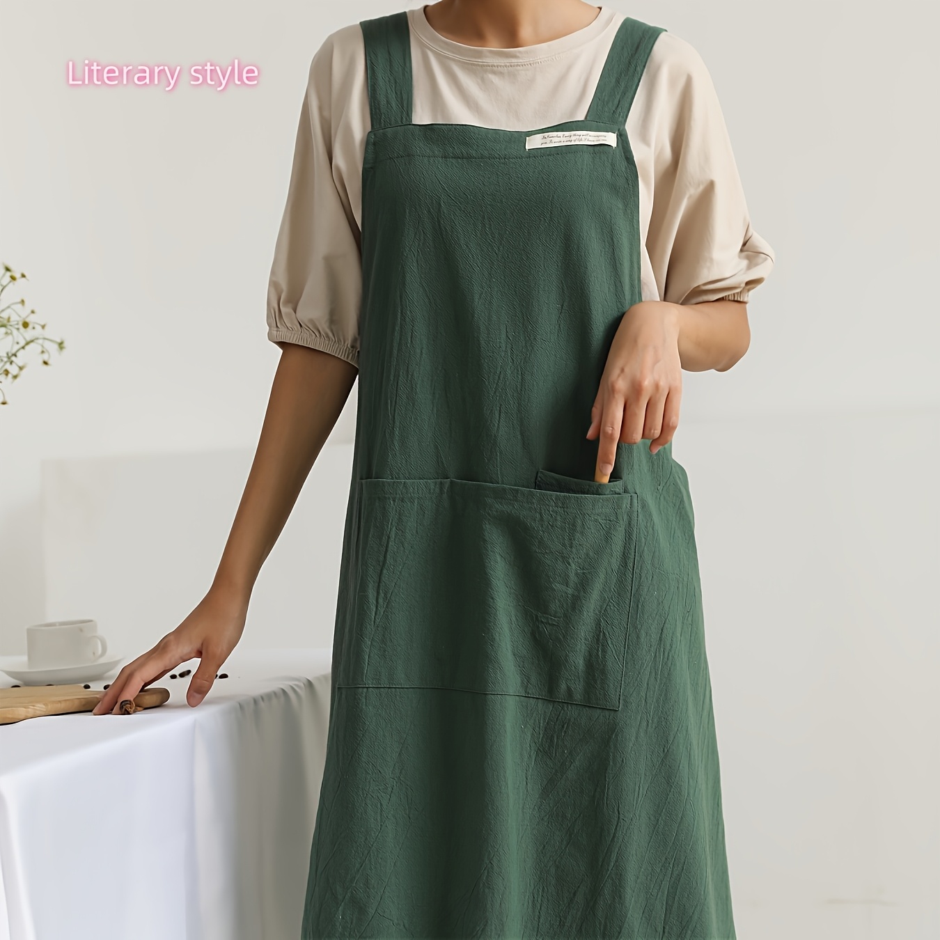 All-purpose Cross-back Apron With Pockets For Chefs, , Artists And Baristas - Versatile And Durable