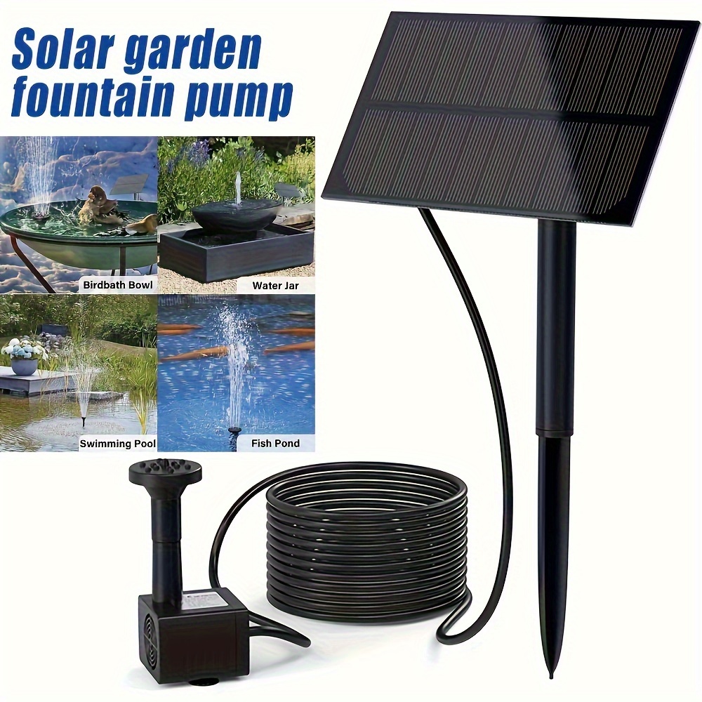 ソーラーポンプ　太陽光水中ポンプ　池庭ソーラー噴水ポンプ ソーラーポンプ メダカ 噴水 滝 水槽 蓄電 屋外 強力 太陽光発電