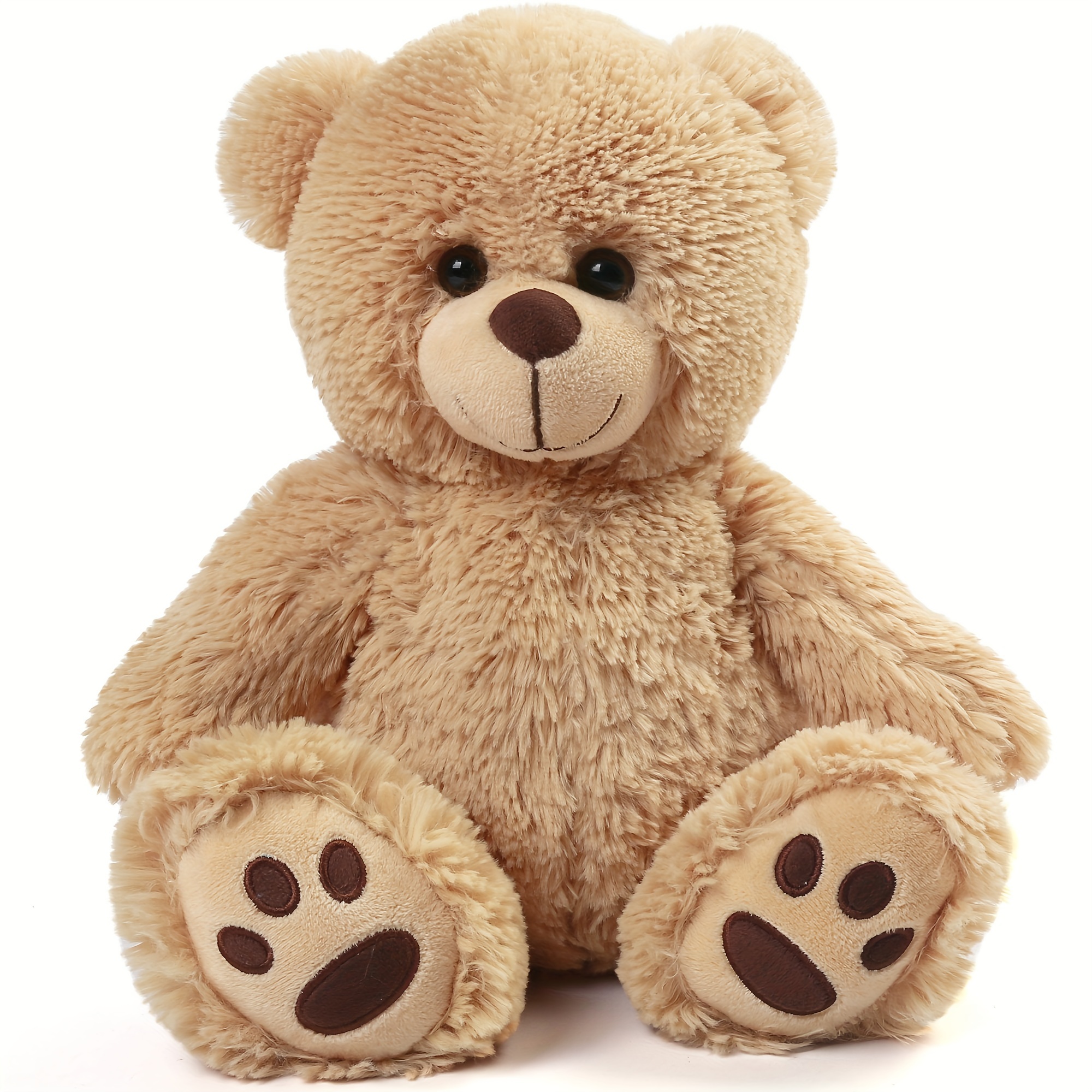 TEMU Teddy Bear Stuffed Animals, 15 Inch Brown Teddy Bear Plush Toy, Cute Hugging Gift For Kids On Christmas Valentine's Day, Boys Girls Children