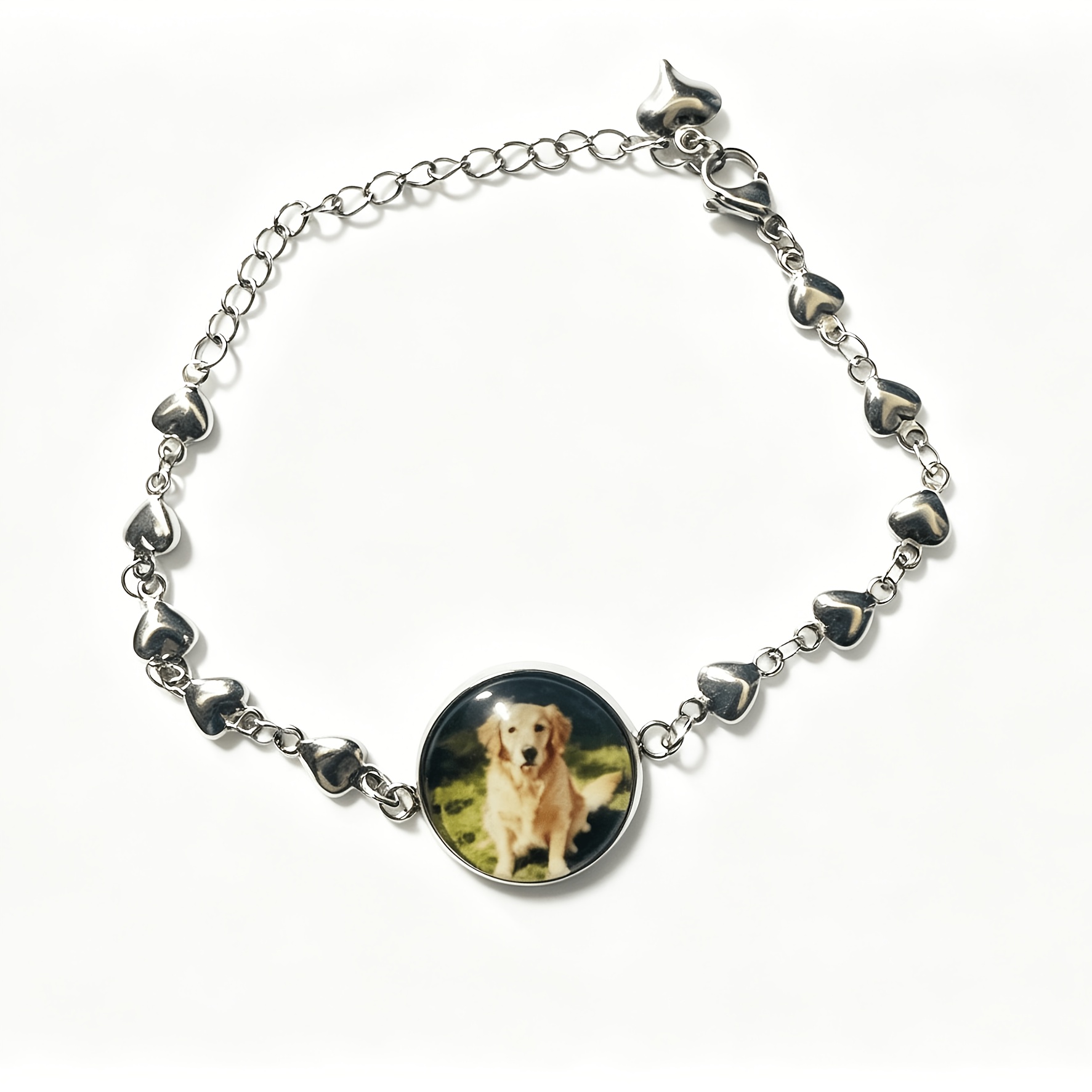 TEMU [Personalizzato] 1 braccialetto a cuore con foto personalizzata da donna, da indossare , regalo per le feste, personalizzabile con foto di