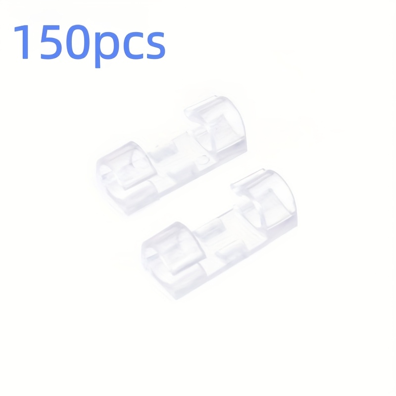 150pcs Wire Clips With Strong Adhesive Cable Clips Wire Management | Transparent Plastic Cord Wire Holder For Organizing Cables Cords, Wall Desk Cable Organizer Wire Clips