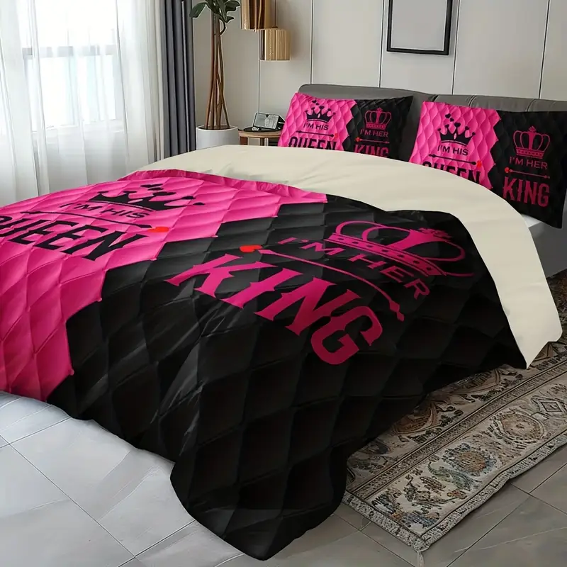 3pcs couples print duvet cover set with 1 duvet cover 2 pillowcases without pillows home dorm high definition contrast exuding and Product details 4