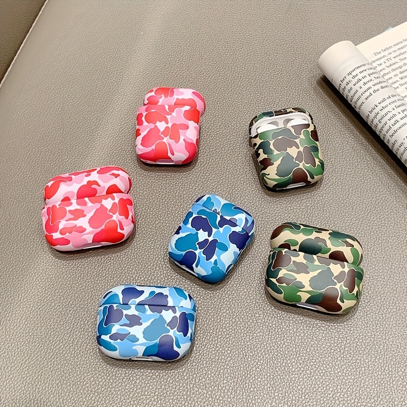 1 szt. Uroczy kamuflażowy wzór na etui do słuchawek AirPods Pro 1, 2, 3, 4 generacji