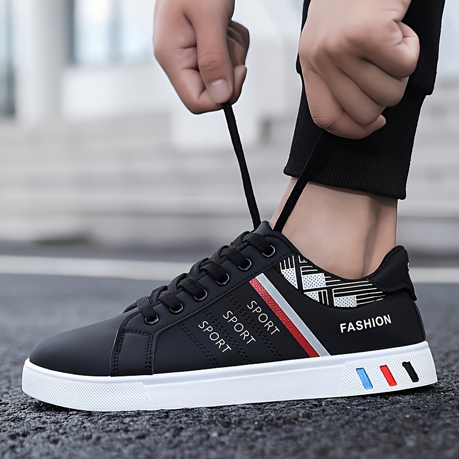 1 Pair MAINALUN Men'S & Women'S Low-Top Skate Sneakers - Lightweight Soft Sole Casual Shoes with Breathable Fabric Lining, Durable PVC Outsole for Gym, Outdoor, Daily Wear - All-Season Versatile Sneakers in 4 Colors, Skate Shoes, Gym Footwear, Stylish Lowtops, Fabric Lined Interior