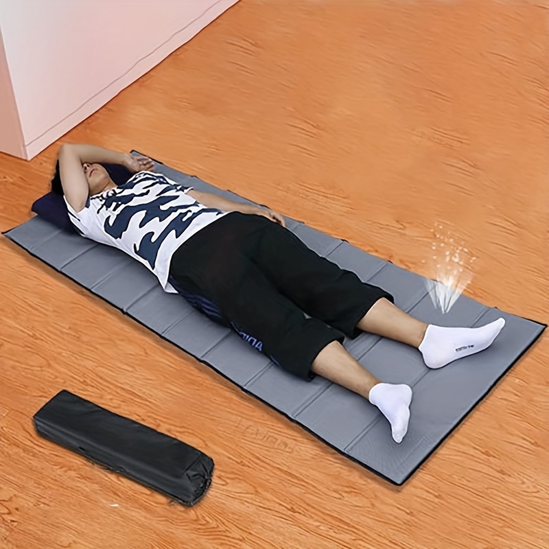 a folding outdoor camping foam sleeping pad portable indoor rest   indoor rest   foldable floor mattress office nap cushion with storage bag suitable for indoor and outdoor use hiking picnics