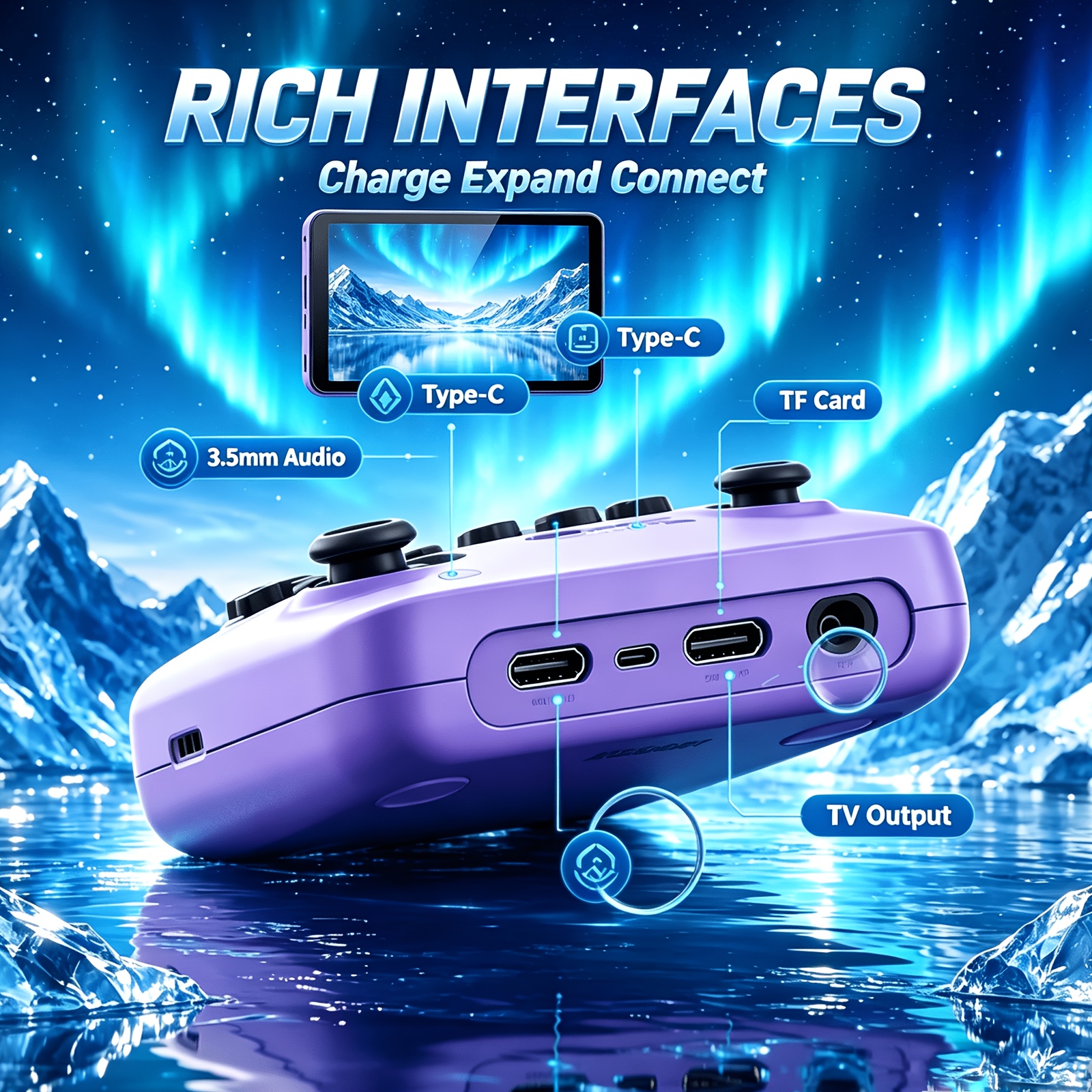 Portable R36 Retro Gaming Console with 128GB
