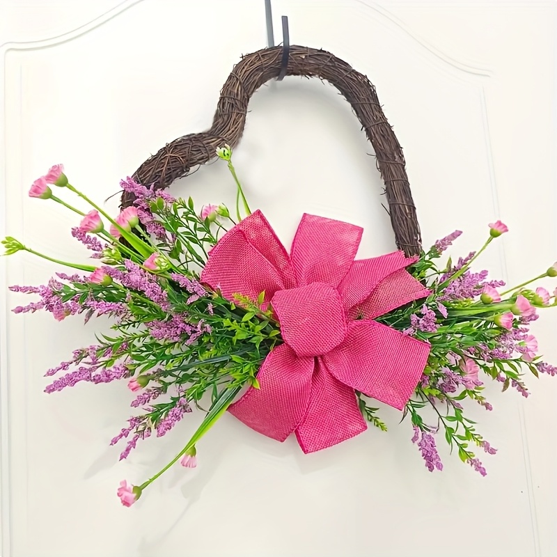 

Heart-shaped Wreath For Valentine's Day, Home Weddings And Holiday Decor, Ideal As Door Ornament.