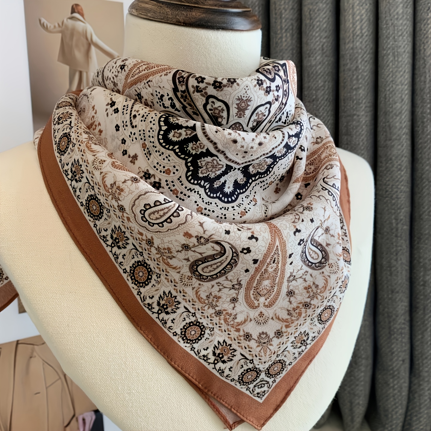 TEMU Scarf - Multi-functional Square Headwear Suitable For Outdoor,, Casual Wear - Versatile Wrap, Neck Scarf, Face Covering - Unisex Accessory, 2d
