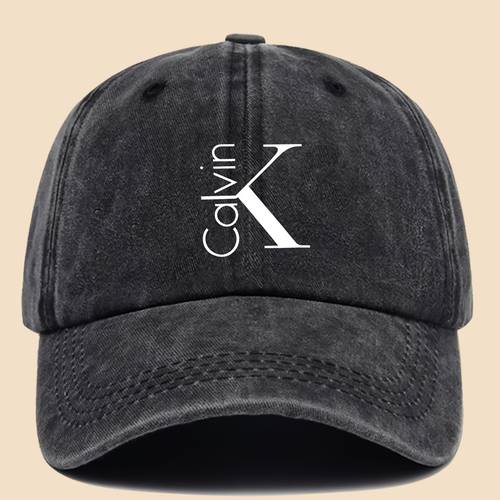 1pc fashion printed baseball cap k letter design street hip hop style black trucker hat breathable comfortable solid retro curved brim dad hat adjustable size unisex youth couple literary old school cap