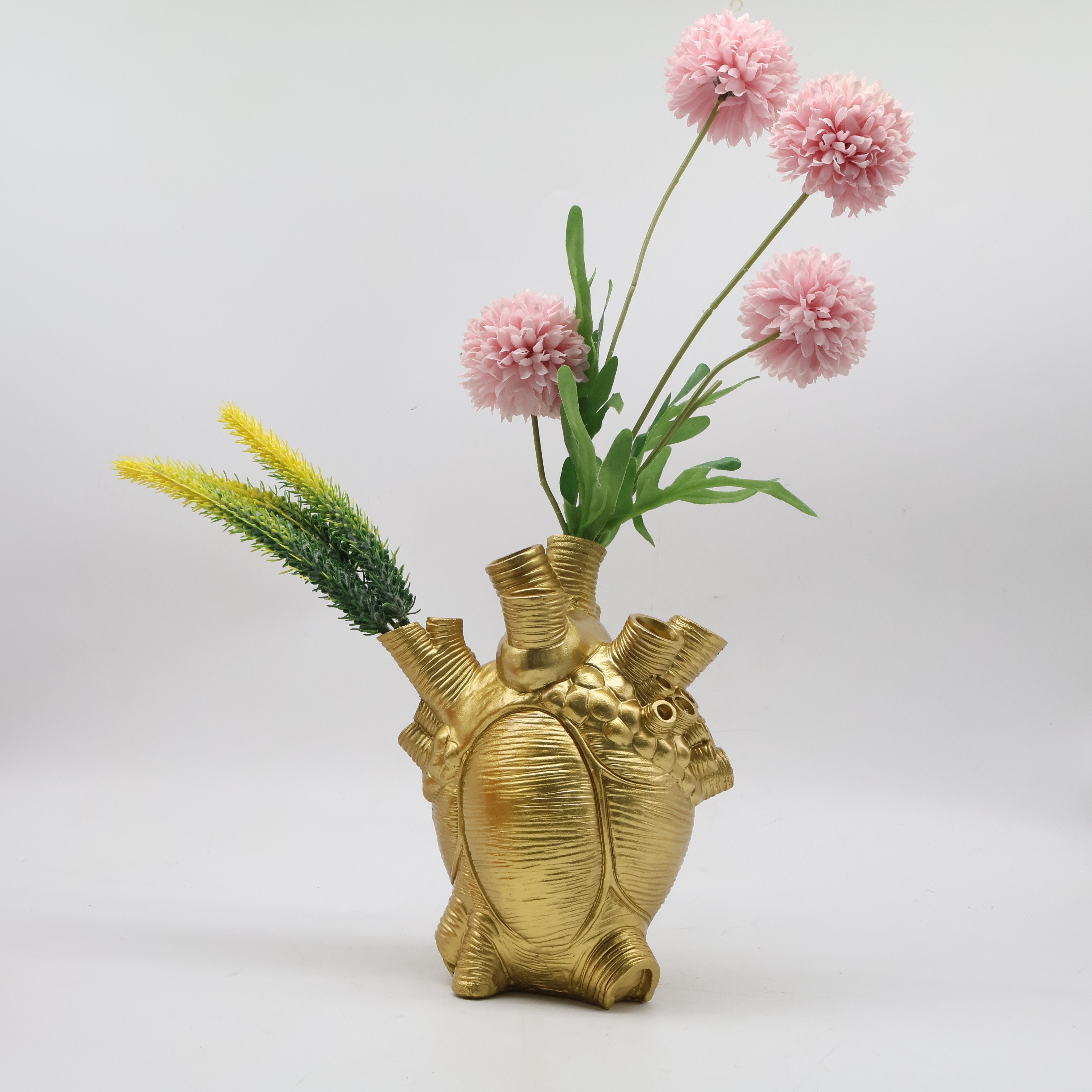 クリエイティブな解剖学的ハート花瓶 ハート型の装飾樹脂フラワーポットモダンでユニークな北欧アートスタイルの装飾花瓶 デス - Temu Japan