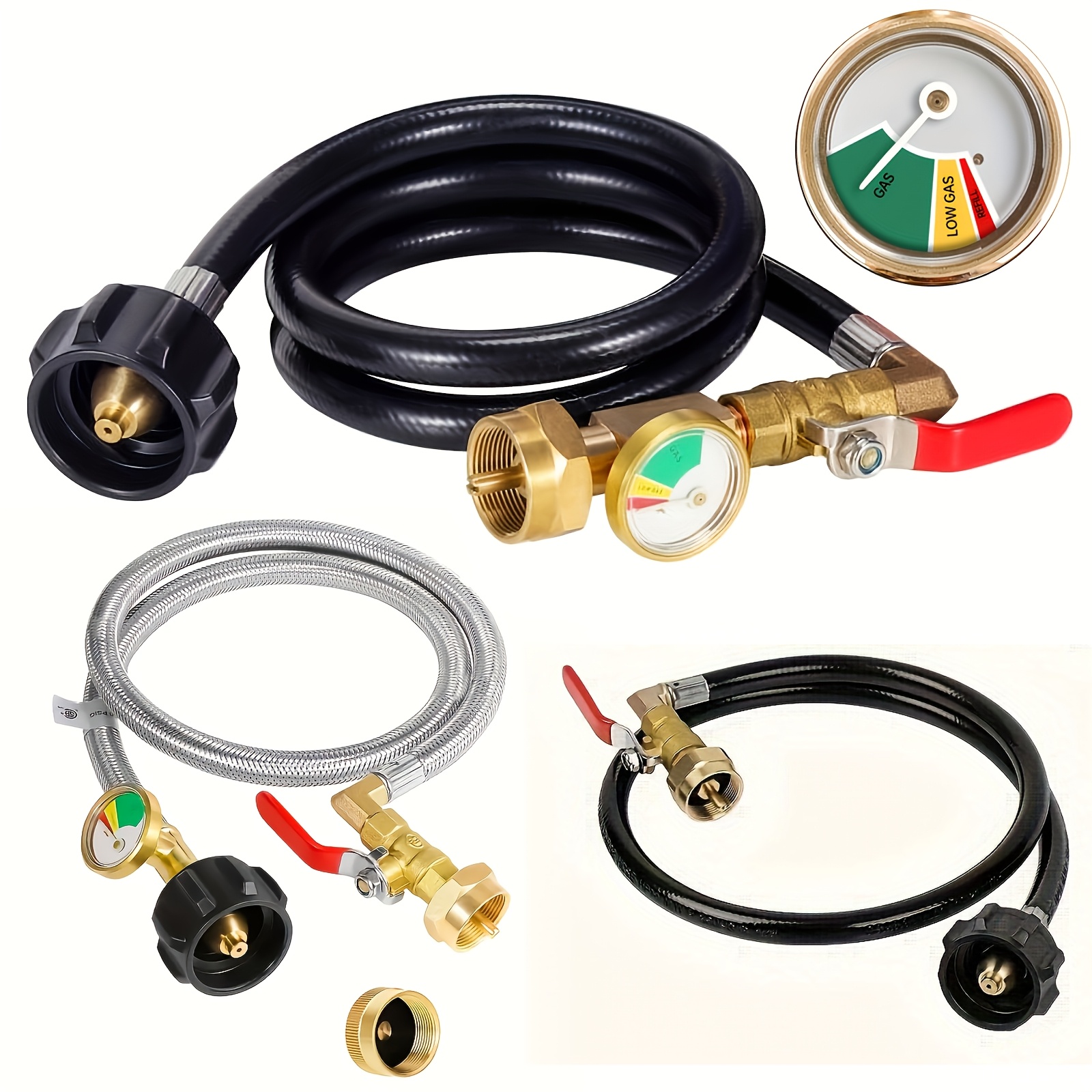 Adaptateur Recharge Propane Pour Bouteille Gaz – Connecteur Et Tuyau Inclus