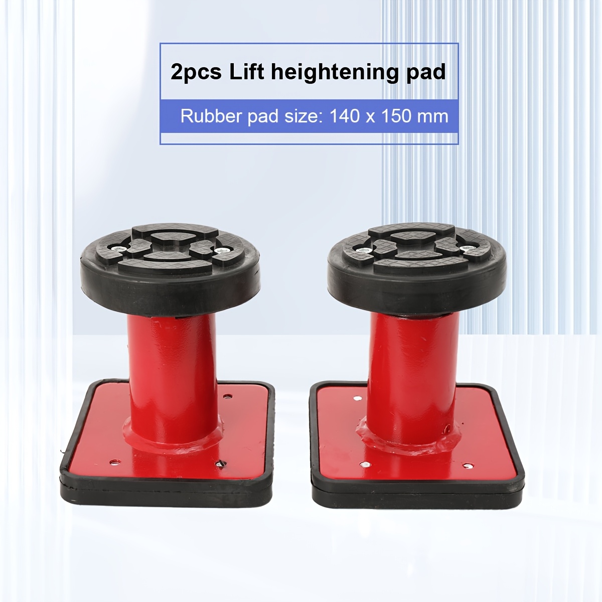 Image of 2 Pack Shaft Diameter Car Lift Tray, Round Tray With Insert Pads, Heightening High Leg Pads