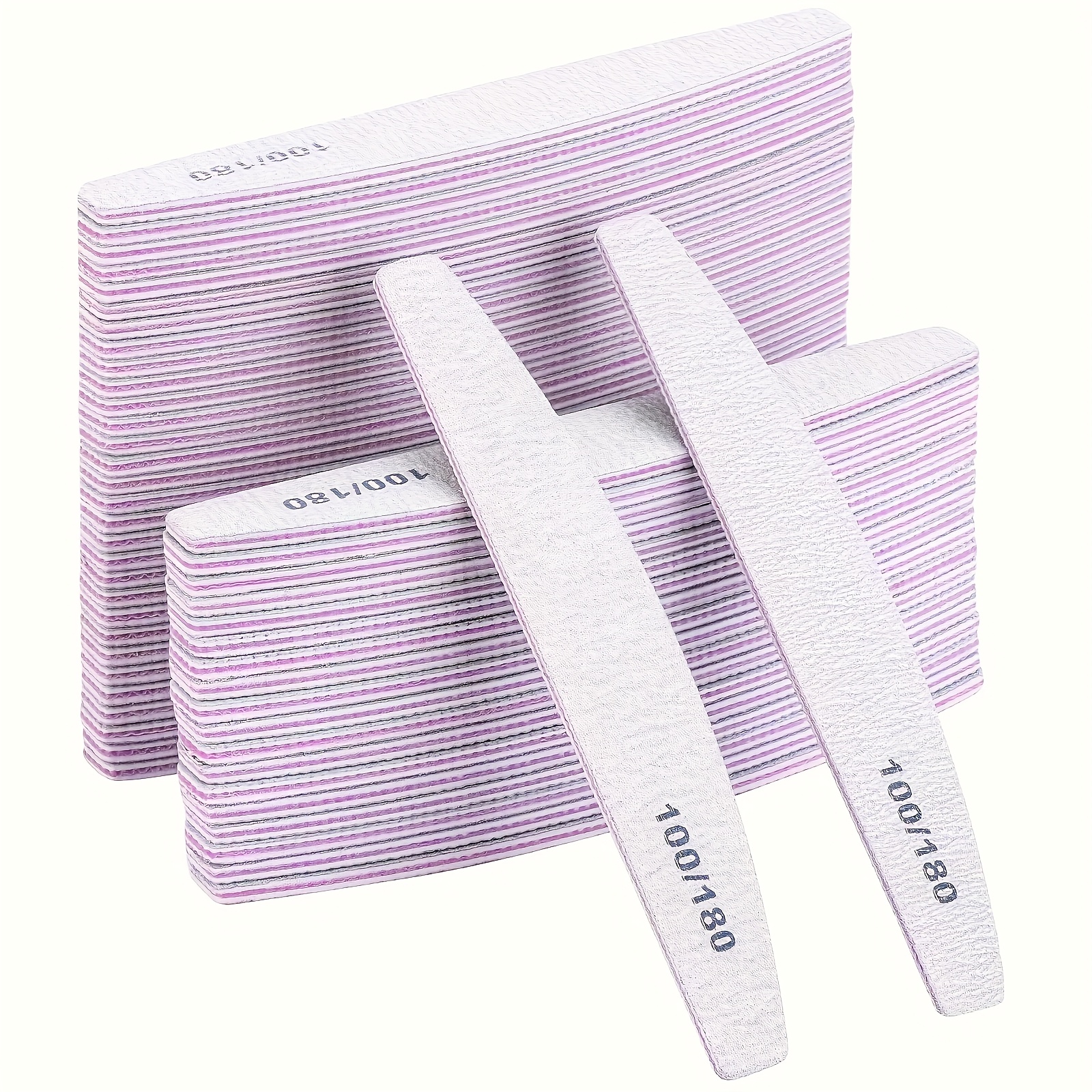 

Double-sided Nail File Set, /180 Sandpaper, Fragrance-free, Nail Care Tool, Suitable For Nail, Foot And , Nail Grinding And Trimming, Reusable Sanding Board, Washable, With Storage Bag