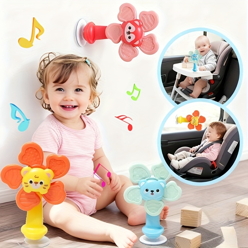 Baby Suction Cup Windmill Toy for Sensory Development