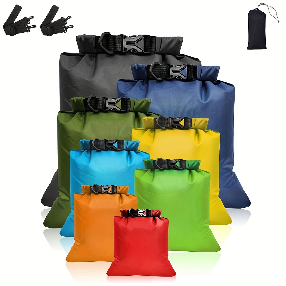 TEMU 8pcs Ultra-lightweight Outdoor Storage Bag Set | Large Capacity, Durable Organizer Bags With 13l 10l 8l 5l 3.5l 3l 2.5l 1.5l Sizes - Perfect For