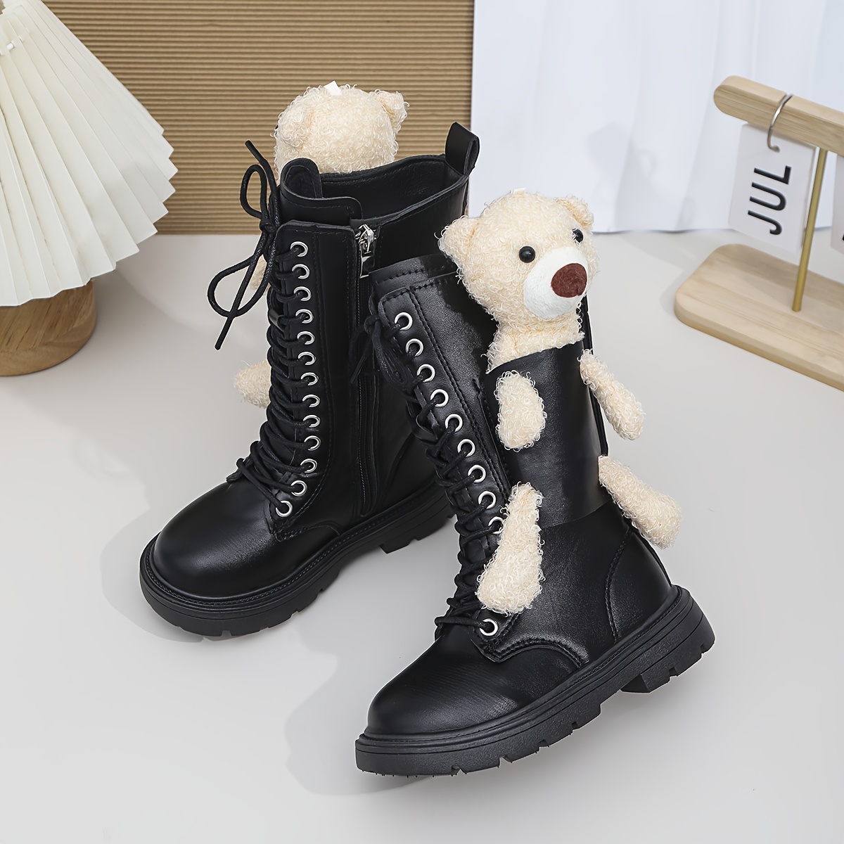 Meisjes Herfst-Winter Laarzen | Warme Lange Laarzen met Vetersluiting