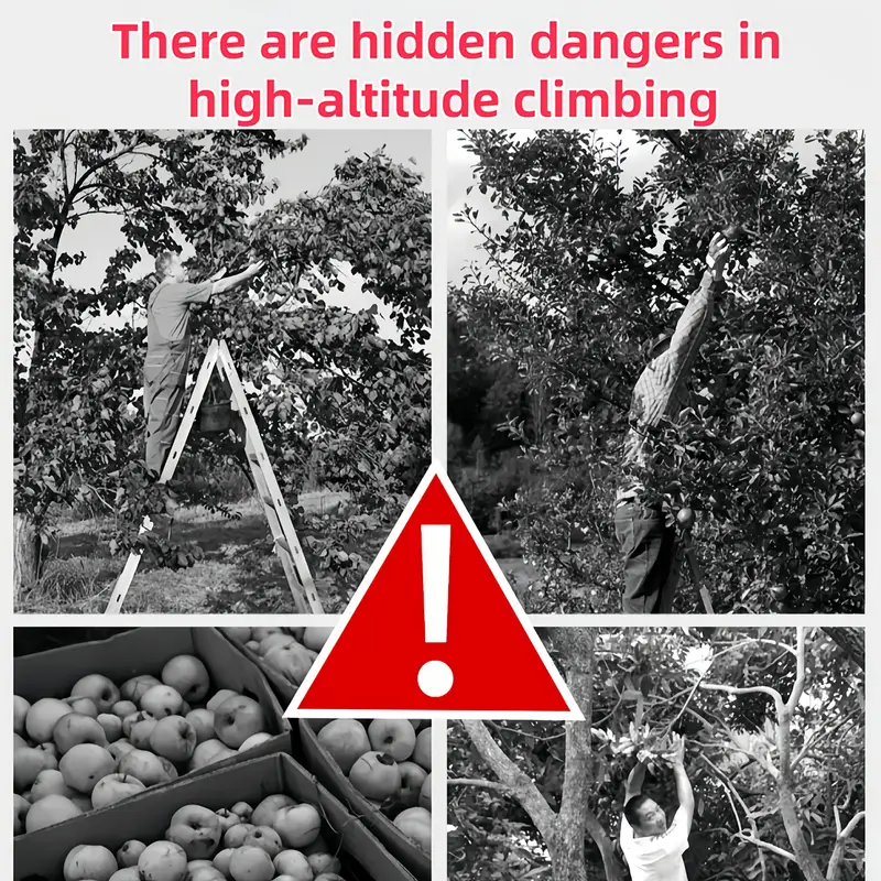 heavy duty adjustable fruit picker with extendable pole 3 claw grips extendable harvesting tool for garden tree compatible with cherries tomatoes durable metal construction for professional home use equipment design reliable mechanism harvesting device farming professionals Product details 6