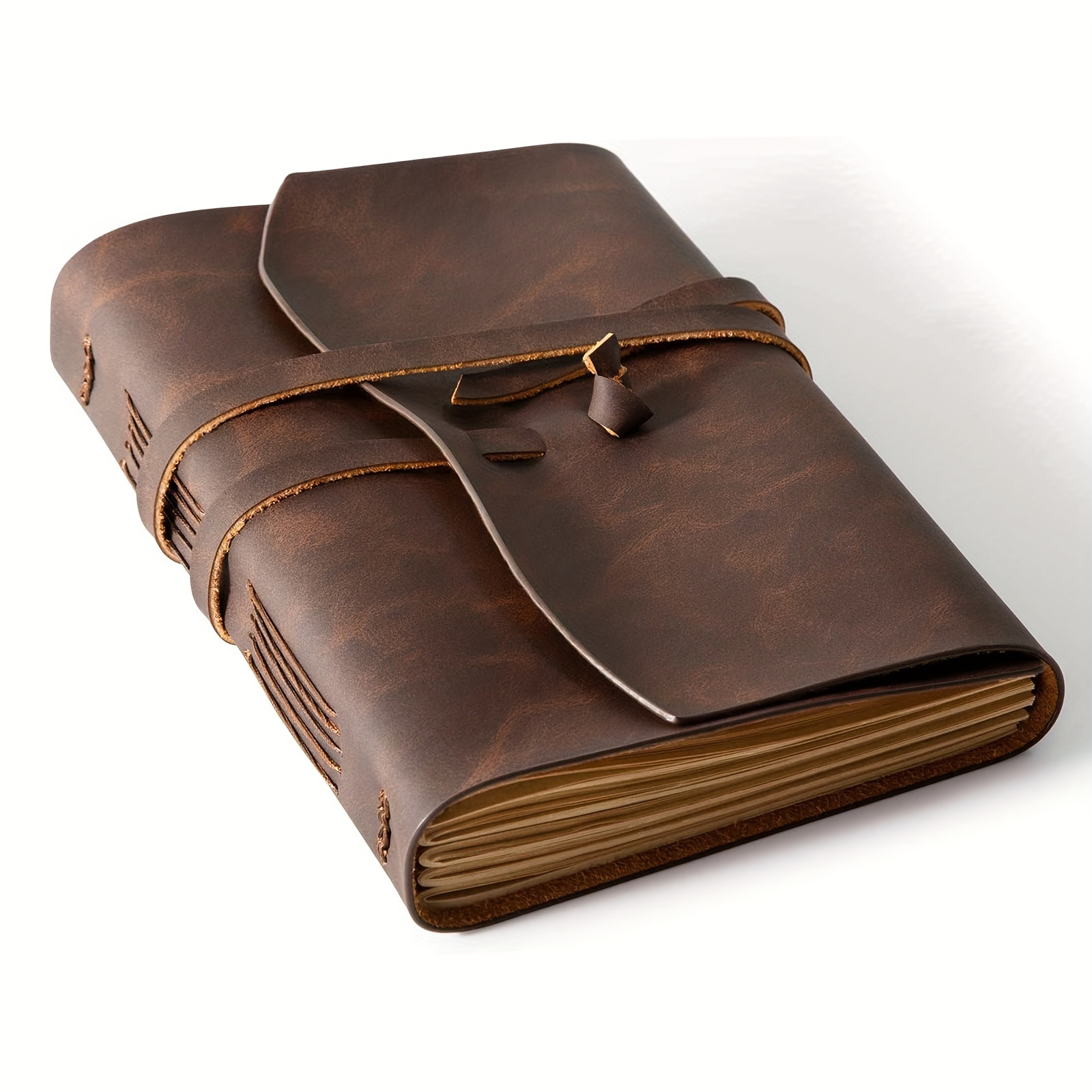 TEMU Genuine Leather Journal Notebook - Father's Day Gifts, Journals For Writing, Vintage Journal For Women, Gifts For Man Artist, Travel Journal,