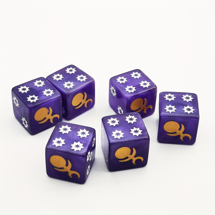 

Premium Purple Resin Dice Set, 1.6cm Cube, Ideal For Board Games & Rpgs -